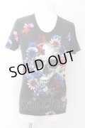 CIVARIZE / 転写スカルフラワーTシャツ 44 ブラック O-24-06-27-107-CI-ts-YM-OS