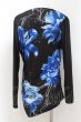 画像2: CIVARIZE / フラワー総柄ドレープカットソー 44 ブラックxブルー O-24-06-27-108-CI-to-YM-OS (2)