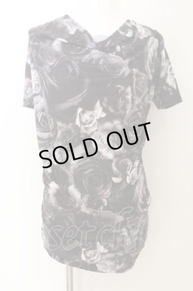 画像1: CIVARIZE / Finder フラワー総柄ドレープロングTシャツ 44 ブラック O-24-06-27-110-CI-ts-YM-OS (1)