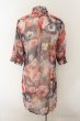 画像2: CIVARIZE / Disaster 6分袖ロングシフォンシャツ 44 レッド O-24-06-27-115-CI-sh-YM-OS (2)