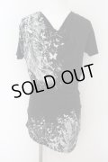 CIVARIZE / ResonateドレープロングTシャツ 44 ブラック O-24-06-27-118-CI-ts-YM-OS