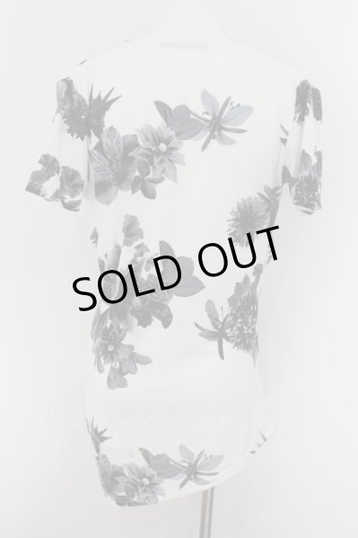 画像2: CIVARIZE / Seeker フラワー総柄ドレープTシャツ 44 ホワイト O-24-06-27-121-CI-ts-YM-OS (2)