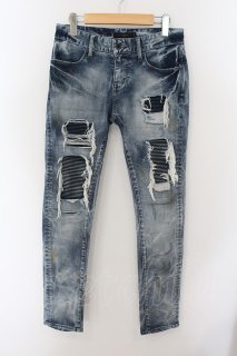 CIVARIZE / Tearing 蛇腹リメイクスキニーデニムパンツ 46