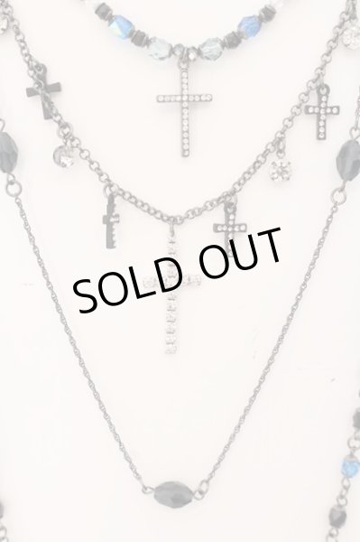 画像2: CIVARIZE / 5連ネックレス  ブルーｘブラックｘクリア O-24-06-27-146-CI-ac-YM-OS (2)