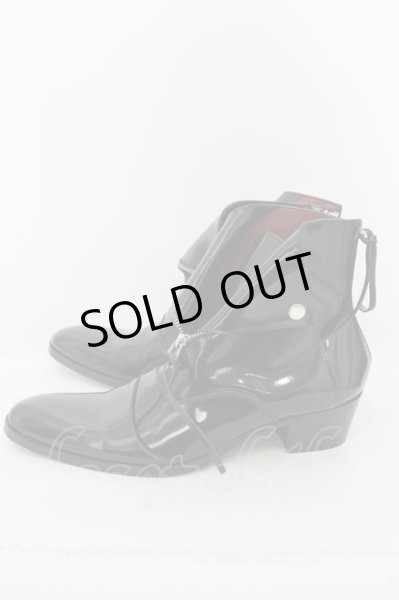 画像2: CIVARIZE / Lawライダースハイヒールブーツ 42(26.0〜26.5cm)/ ブラック（ガラスレザー） O-24-06-27-155-CI-za-YM-ZT-S001 (2)