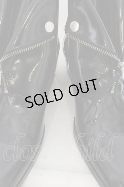 画像6: CIVARIZE / Lawライダースハイヒールブーツ 42(26.0〜26.5cm)/ ブラック（ガラスレザー） O-24-06-27-155-CI-za-YM-ZT-S001 (6)
