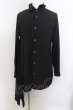 画像1: CIVARIZE / フェイクレイヤードアシメデザインシャツ 46 ブラック O-24-06-27-017-CI-sh-YM-OS (1)