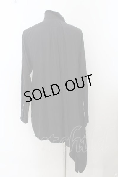 画像2: CIVARIZE / フェイクレイヤードアシメデザインシャツ 46 ブラック O-24-06-27-017-CI-sh-YM-OS (2)