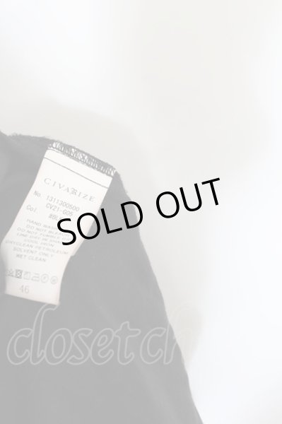 画像3: CIVARIZE / フェイクレイヤードアシメデザインシャツ 46 ブラック O-24-06-27-017-CI-sh-YM-OS (3)