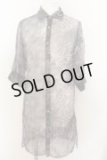 CIVARIZE / Metamorphose 7分袖ロングシフォンシャツ 46 ブラック系 O-24-06-27-018-CI-sh-YM-OS