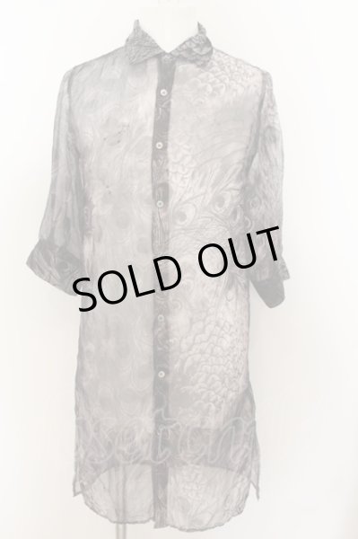 画像1: CIVARIZE / Metamorphose 7分袖ロングシフォンシャツ 46 ブラック系 O-24-06-27-018-CI-sh-YM-OS (1)
