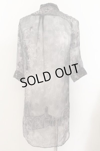 画像2: CIVARIZE / Metamorphose 7分袖ロングシフォンシャツ 46 ブラック系 O-24-06-27-018-CI-sh-YM-OS (2)