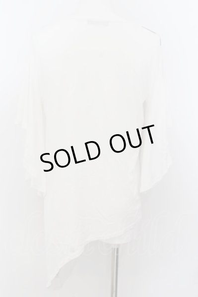 画像2: CIVARIZE / フラワースカルアシメ変形Tシャツ F ホワイト O-24-06-27-022-CI-to-YM-OS (2)