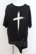 画像1: CIVARIZE / クロスプリント切替BIG Tシャツ F ブラック O-24-06-27-024-CI-ts-YM-OS (1)