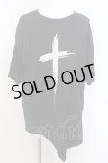 CIVARIZE / クロスプリント切替BIG Tシャツ F ブラック O-24-06-27-024-CI-ts-YM-OS