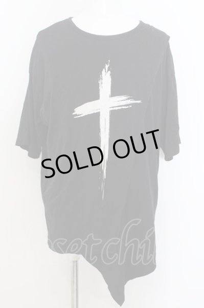 画像1: CIVARIZE / クロスプリント切替BIG Tシャツ F ブラック O-24-06-27-024-CI-ts-YM-OS (1)