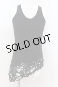 CIVARIZE / Poisonous クラッシュ加工フェイクレイヤードタンクトップ 44 ブラックｘホワイト O-24-06-27-031-CI-to-YM-OS