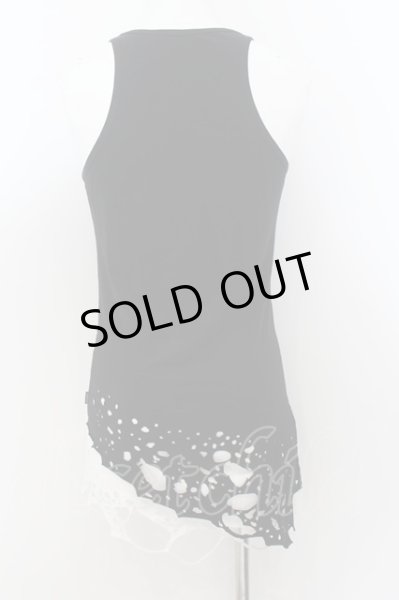 画像2: CIVARIZE / Poisonous クラッシュ加工フェイクレイヤードタンクトップ 44 ブラックｘホワイト O-24-06-27-031-CI-to-YM-OS (2)