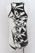 画像2: CIVARIZE / Thwartアシンメトリージオメトリック総柄タンクトップ 44 ホワイトxブラック O-24-07-05-030-CI-to-YM-OS (2)