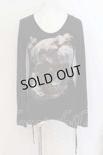 画像1: CIVARIZE / Threat 変形サイドギャザーフラワースカルカットソー 46 ブラック O-24-07-05-042-CI-to-YM-OS (1)