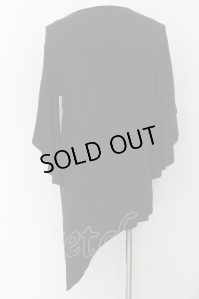 画像4: CIVARIZE / フラワースカルアシメ変形Tシャツ F ブラック O-24-07-05-044-CI-to-YM-OS (4)