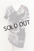 CIVARIZE / Iris ドレープ花柄Tシャツ 44 ブラック O-24-07-05-048-CI-ts-YM-OS