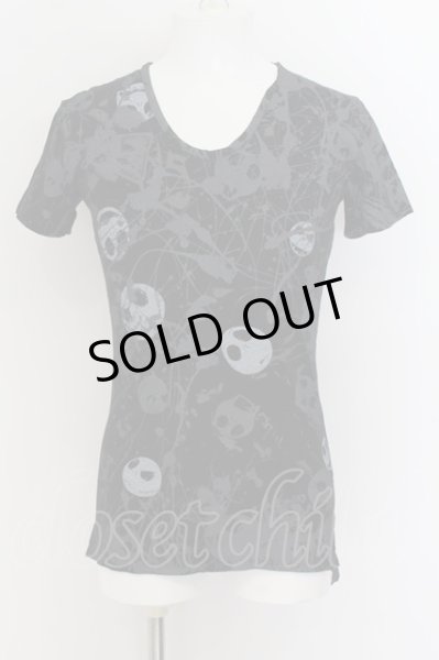 画像1: CIVARIZE / ナイトメア総柄プリント半袖Tシャツ 44 ブラック O-24-07-05-055-CI-ts-YM-OS (1)