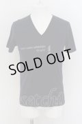 VANQUISH / スカルプリントポケットVネックTシャツ M ネイビー O-24-07-05-007-VA-ts-YM-OS