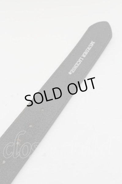 画像6: MURDER LICENSE / ロゴプレートバックルベルト  シルバーｘブラック O-24-07-05-079-MU-za-YM-OS (6)