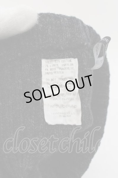 画像5: Moonage Devilment（清春） / ジャガードウールヘアーバンド  ブラックｘグレー O-24-07-06-027-MO-za-YM-ZT168 (5)