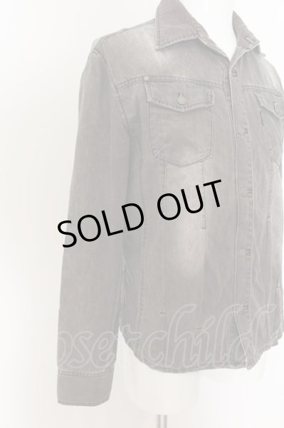 画像2: TORNADO MART / パイソンクリアプリントデニムシャツ LL ボルドー O-24-07-06-005-TO-sh-YM-ZT012 (2)