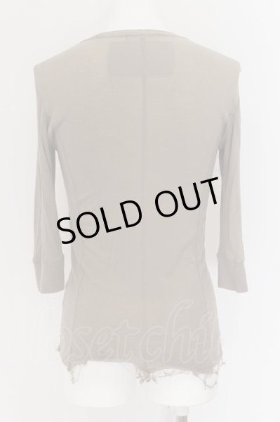 画像3: 5351pour les Hommes / ブロークンリブ七分袖カットソー 2 ライトブラウン O-24-07-06-012-53-to-YM-ZT012 (3)