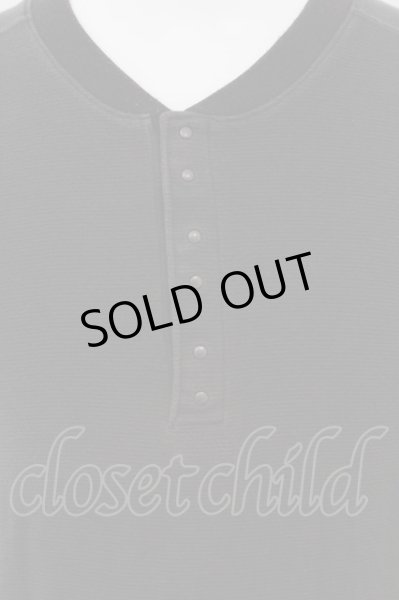 画像2: EGO TRIPPING / ユーズドストレッチヘンリーネック六部袖カットソー M ダークグレー O-24-07-06-013-EG-to-YM-ZT012 (2)