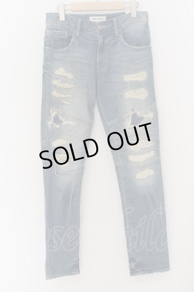 画像1: VANQUISH / ハードリメイクバイカータイトフィットデニムパンツ 28 ライトインディゴ O-24-07-06-026-VA-pa-YM-ZT009 (1)