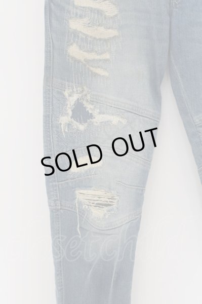 画像3: VANQUISH / ハードリメイクバイカータイトフィットデニムパンツ 28 ライトインディゴ O-24-07-06-026-VA-pa-YM-ZT009 (3)