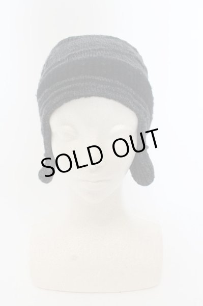 画像2: Moonage Devilment（清春） / ジャガードウールヘアーバンド  ブラックｘグレー O-24-07-06-027-MO-za-YM-ZT168 (2)