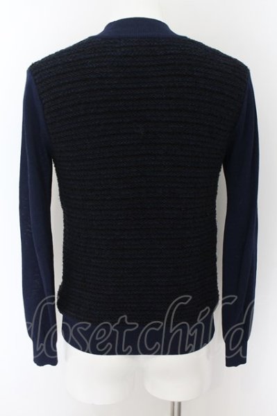 画像2: TORNADO MART / テープ＆カールヤーンMA-1風カーディガン M ネイビー O-24-07-13-034-TO-ja-YM-ZT055 (2)