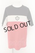 Rady / バイカラーメンズTシャツ M ブラックｘホワイトｘレッド O-24-07-13-004-Ra-ts-YM-OS