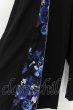 画像2: CIVARIZE / Detectフラワー柄マチ付ジップワイド 44 ブラックxブルー O-24-07-13-045-CI-pa-YM-OS (2)