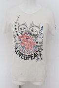 roar / イラストプリントTシャツ 1 ホワイト O-24-07-13-006-ro-ts-YM-ZT085