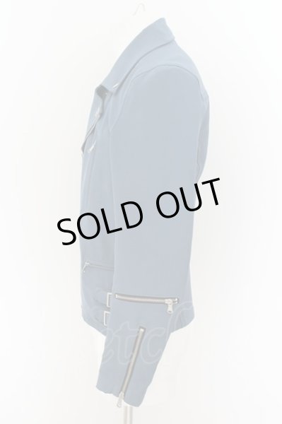 画像2: NO ID. BLACK / PストレッチライトニングWライダースジャケット 1 ブルーグレイ O-24-07-13-001-NO-ja-YM-ZT504 (2)