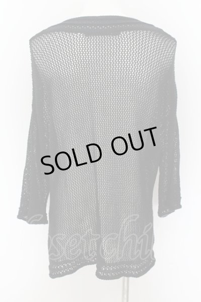 画像2: NO ID. BLACK / レイヤードシアーニットBIG Tシャツ ONE ブラック O-24-07-13-009-NO-ts-YM-ZT124 (2)