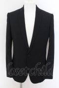 kiryuyrik / Gabadine Stretch MACHI JACKET テーラードジャケット M ブラック O-24-07-13-002-ki-ja-YM-ZT085