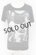 NO COMMENT PARIS / テッドプリントTシャツ M ブラック O-24-07-13-018-NO-ts-YM-ZT392