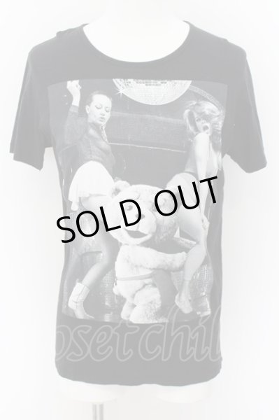 画像1: NO COMMENT PARIS / テッドプリントTシャツ M ブラック O-24-07-13-018-NO-ts-YM-ZT392 (1)