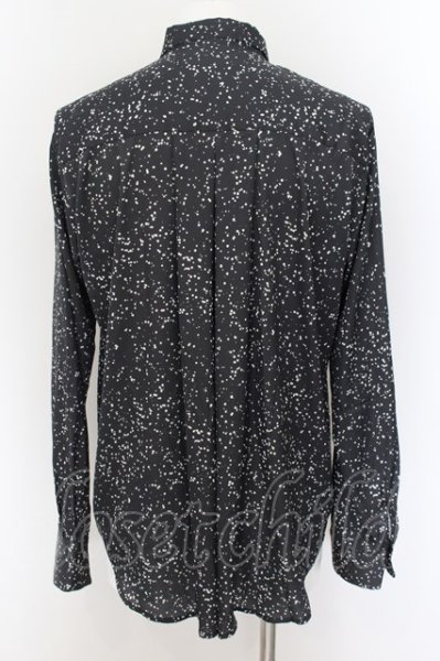 画像3: BUFFALO BOBS / TOROMI-WITH LEAVESとろみ チェーン付きサテンシャツ 1-2 ブラック O-24-07-13-026-BU-sh-YM-ZT244 (3)