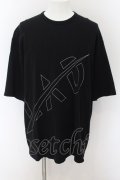 LAD MUSICIAN / LOGO SUPER BIG Tシャツ  ブラック O-24-07-13-031-LA-ts-YM-ZT244