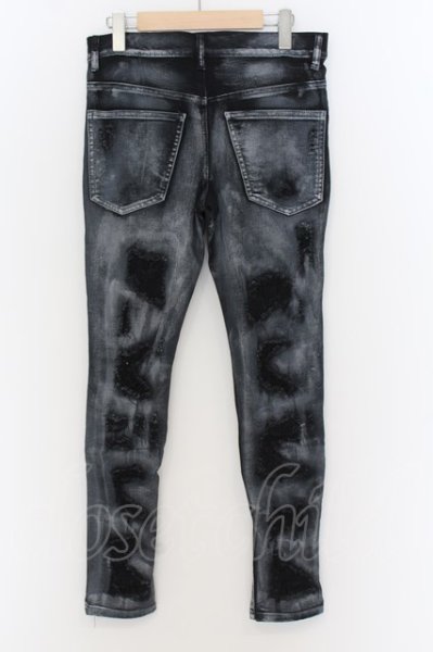 画像5: ALTER VENOMV / シルバーコーティングダメージスキニーデニムパンツ M シルバーｘブラック O-24-07-15-024-AL-pa-YM-ZT082 (5)