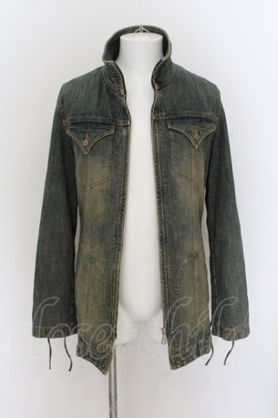 画像6: TORNADO MART / レースアップヴィンテージデニム　スタンドネックロングジャケット L インディゴ O-24-07-15-002-TO-ou-YM-ZT226 (6)