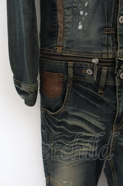 画像5: TORNADO MART / ペインティングダメージヴィンテージデニムジャンプスーツ M インディゴ O-24-07-15-001-TO-ou-YM-ZT-ML022 (5)